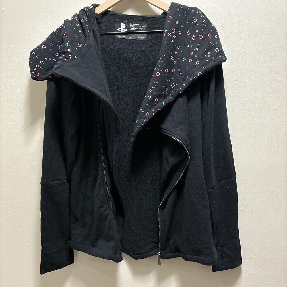 PlayStation Jacket Women's Large Black Symbols Fizz Ladies Angl Rare 2015 - Picture 8 of 15